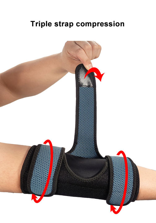 Outdoor sports Elbow Pads With Steel Plate Support Breathable Adjustable Elbow Protector Manufacturing & Supply Trade
