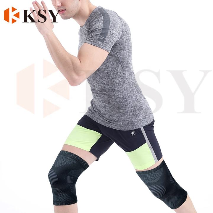 polyester spandex knee support pad high elastic short keen sleeves