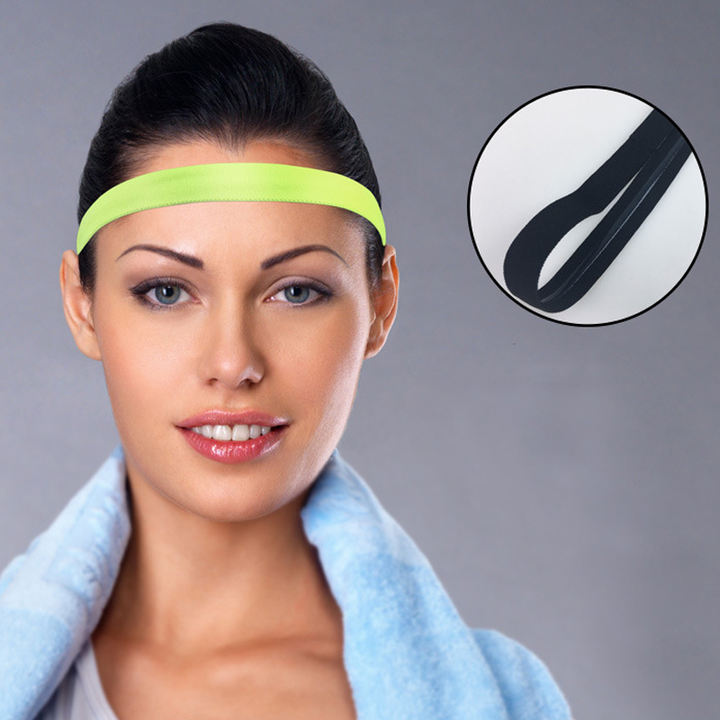 silicone anti-slip sweatband outdoor fitness running yoga sweat absorbing headband