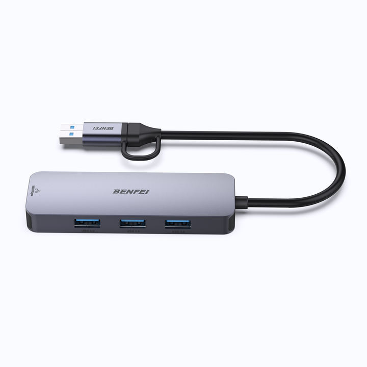 5-IN-1 USB-A/USB-C MULTI-PORT HUB 1000Mbps Ethernet  USB3.0x3