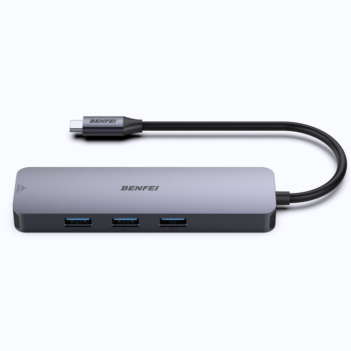 6-IN-1 USB-A/USB-C MULTI-PORT HUB 4K 60Hz HDMI PD 100W  1000Mbps Ethernet  USB3.0x3 Bulk Orders