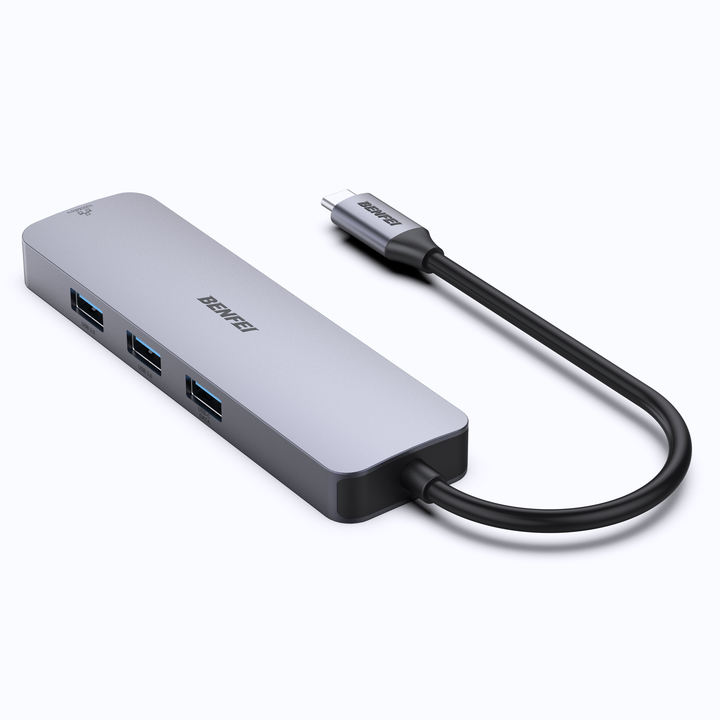 6-IN-1 USB-A/USB-C MULTI-PORT HUB 4K 60Hz HDMI PD 100W  1000Mbps Ethernet  USB3.0x3 Bulk Orders