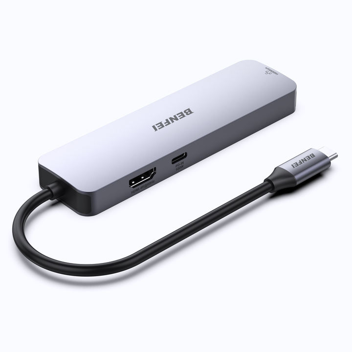 6-IN-1 USB-A/USB-C MULTI-PORT HUB 4K 60Hz HDMI PD 100W  1000Mbps Ethernet  USB3.0x2 USB Cx1 for data