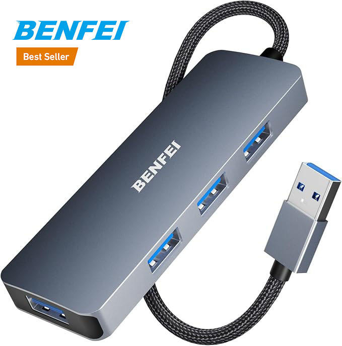 BENFEI USB 3.0 Hub 4-Port Ultra-Slim Hub  4 Ports USB A Splitter Ultra-Slim USB Expander B2B Manufacturing