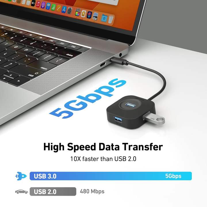 BENFEI USB C Hub 4 Ports USB 3.0 Hub with 5Gbps Data Transfer USB C Splitter Custom Manufacturing B2B