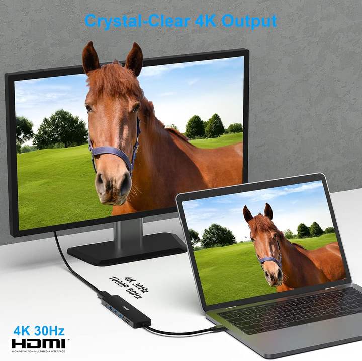 Customization USB C HUB 7in1 Multiport Adapter with USB-C to HDMI 4K@60Hz SD/TF Card Reader/3*USB 3.0/100W Power Delivery Global Wholesale Market Operations