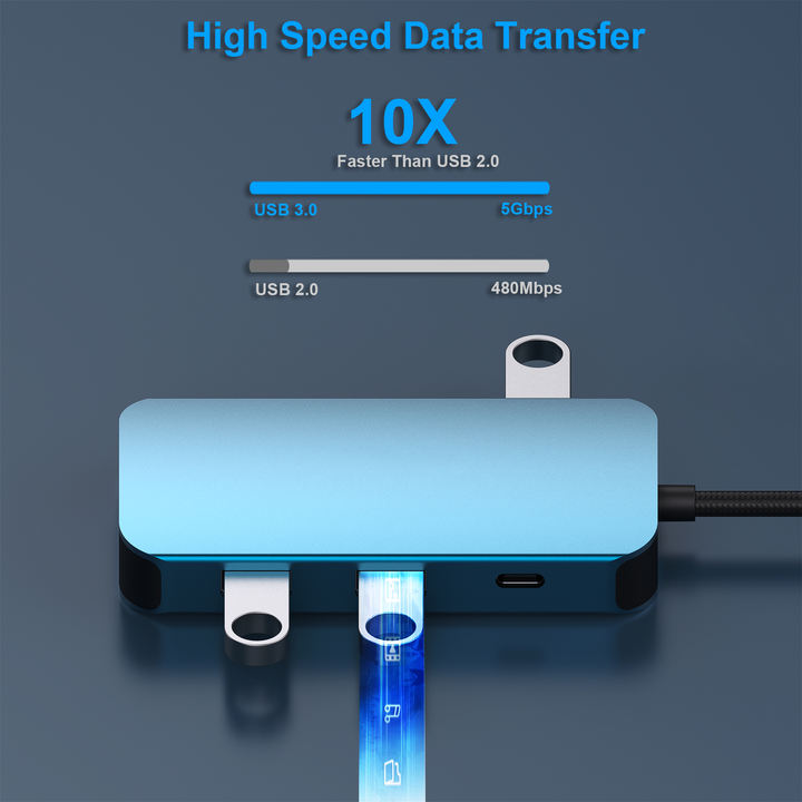 Customize USB C MST HUB 8 in1 with 2*HDMI/1*VGA, 3*USB 3.0/100W Power Delivery/3.5mm Aux Audio, Compatible with iPhone 15 Affordable Factory Pricing