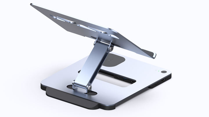 Laptop Stand with USB C Hub, multi function with usb and kvm switch and 15w wireless charger Low-Cost Manufacturing Efficiency