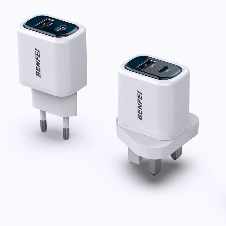 BENFEI Portable USB Type C Adapter Pd 20w charger Fast Charging Wall CellPhone Power Charger Factory Customize CE KC China Factory Direct Production