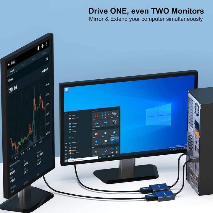 BENFEI USB 3.0 to HDMI Adapter, Male to Female Adapter for Win11, Win10, Win8.1, Win8, Win7(Not for Mac) B2B Factory Pricing