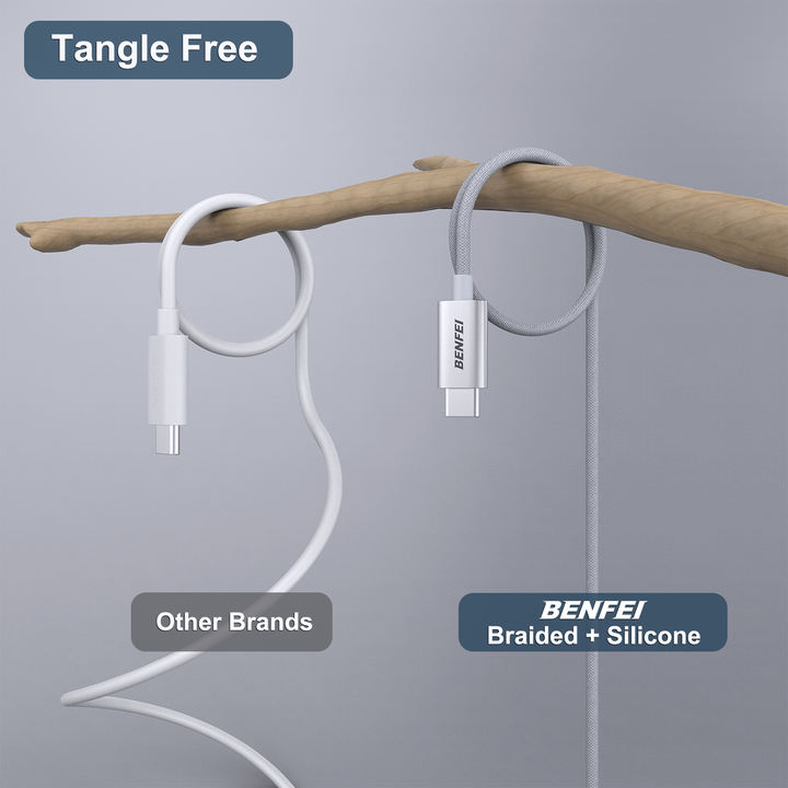 BENFEI USB C Fast Charging Cable(100W3.3ft), Aluminum Shell, Woven Design, Tangle-Free for iPhone, Fast Charging Cable Type C. Industrial Exporter Factory