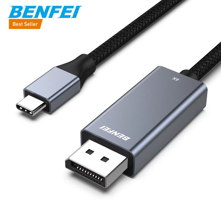 BENFEI USB-C to DisplayPort 1.8 Meter Cable(4K@60Hz 2K@144Hz), USB Type-C to DisplayPort Cable Thunderbolt 3/4 Compatible