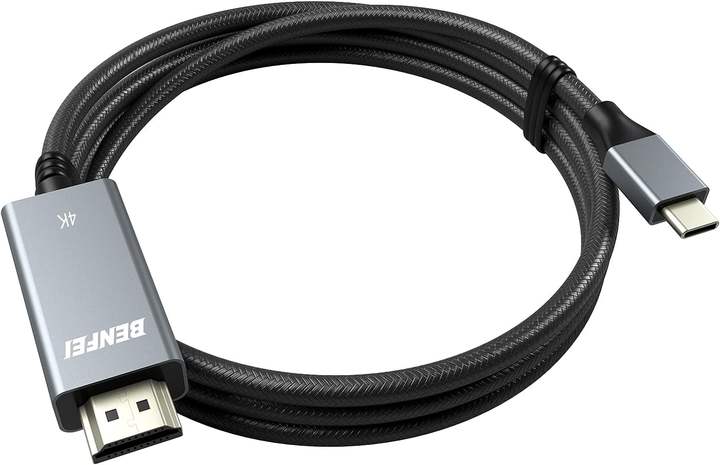 BENFEI USB C to HDMI 1.8 Meter Cable [4K@60Hz, Aluminum Shell, Nylon Braided], Thunderbolt 3/4 Compatible