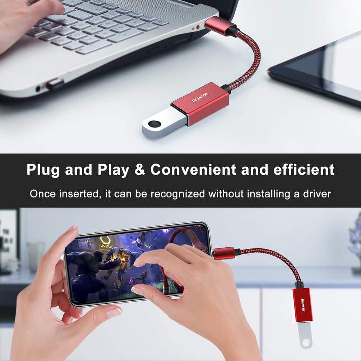 BENFEI USB C to USB 3.0 Adapter, 2 Pack USB C to A Male to Female Adapter 2 Packs, OTG Type C. Factory Wholesale Trade