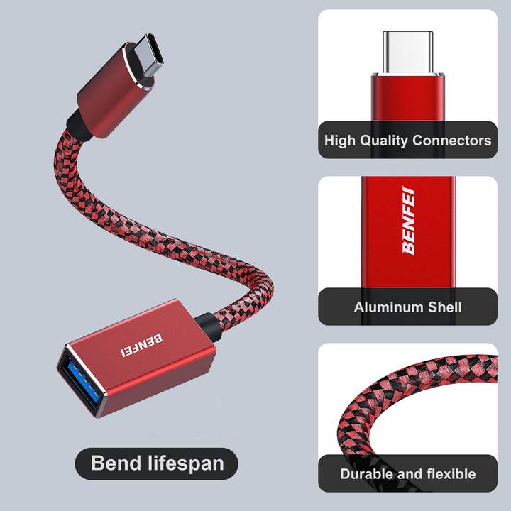 BENFEI USB C to USB 3.0 Adapter, 2 Pack USB C to A Male to Female Adapter 2 Packs, OTG Type C. Factory Wholesale Trade