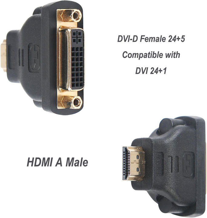 Customize HDMI to DVI Adapter, HDMI to DVI-D DVI Bidirectional Converter Male to Female with Gold-Plated