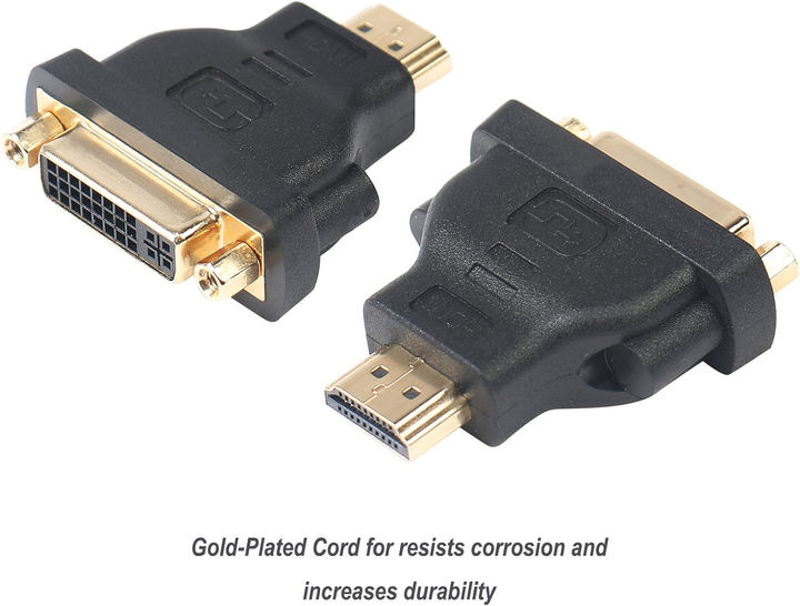 Customize HDMI to DVI Adapter, HDMI to DVI-D DVI Bidirectional Converter Male to Female with Gold-Plated