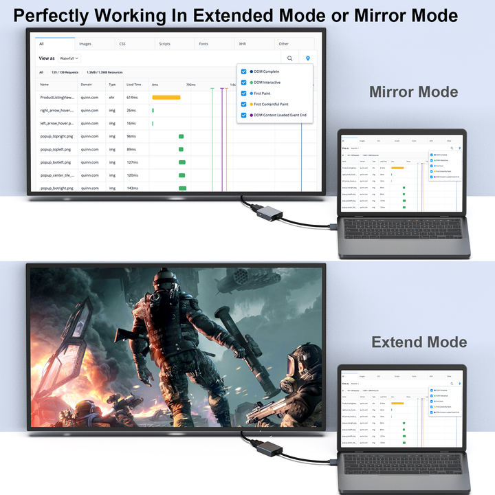 Customize USB 3.0 to HDMI Adapter, Male to Female Adapter for Win11, Win10, Win8.1, Win8, Win7(Not for Mac)