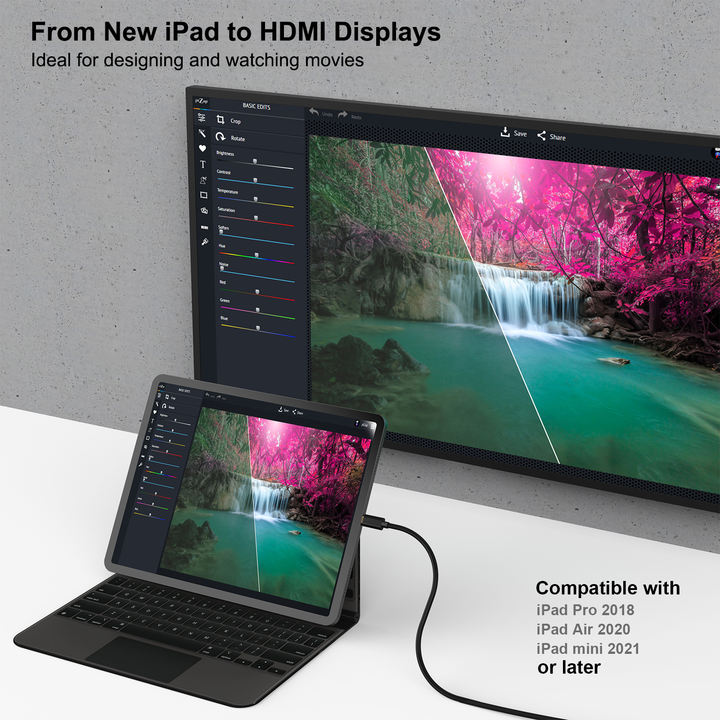 Customize USB C to HDMI 1.8 Meter Cable, USB Type-C to HDMI Cable, Thunderbolt 3/4 Compatible Wholesale Distribution Distributor
