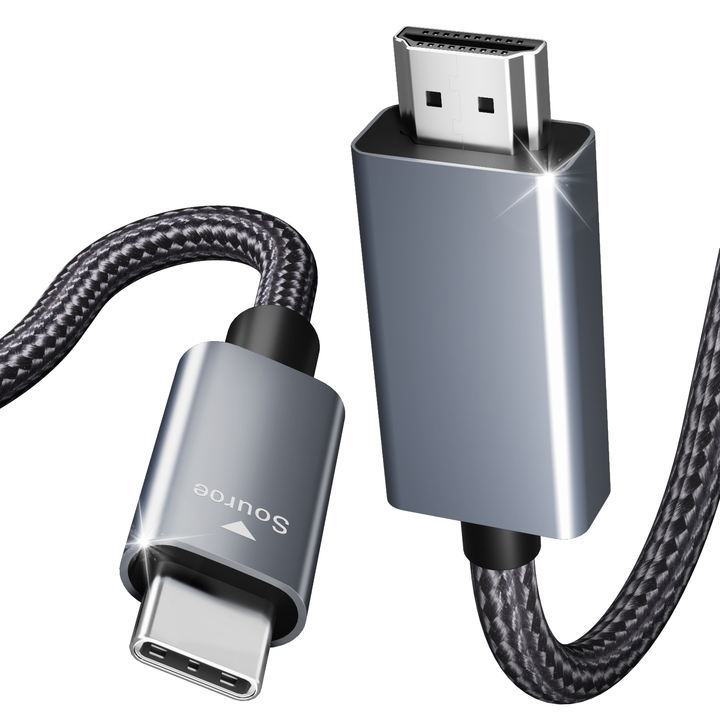 Customize USB C to HDMI Cable 8K 60Hz, 4K 144Hz Aluminum Shell, 1.8 Meter Nylon Braided Cable China Bulk Supplier Customization