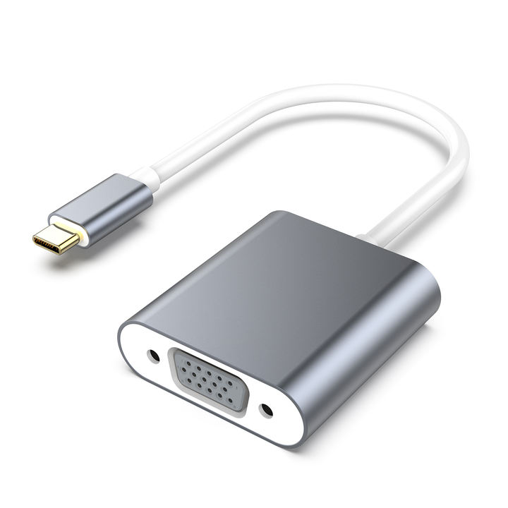 Customize USB C to VGA Adapter, Thunderbolt 3/4 to VGA Adapter Aluminium Case