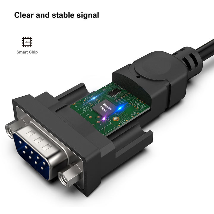 Customize USB to Serial 1.8 Meter USB to RS-232 Male 9-pin DB9 Serial Cable, Win11 10 8.1 8 7, Mac OS X 10.6 and Above Export Factory