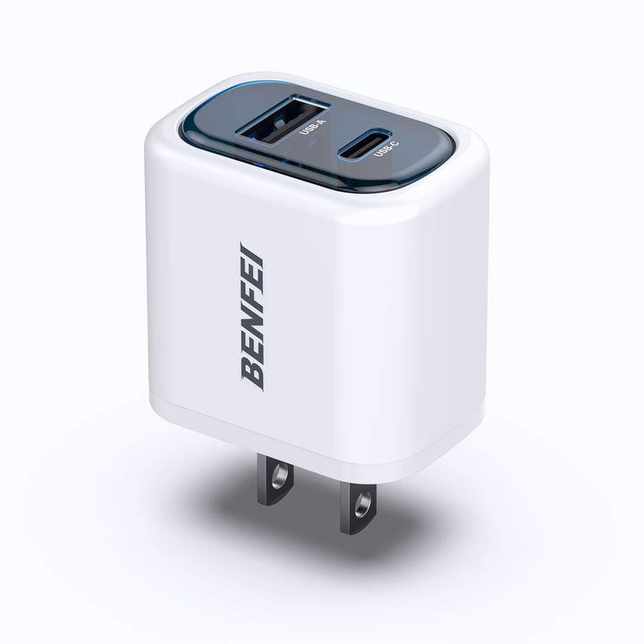 Wholesale Portable USB Type C Adapter PD 20W 2 in1 Fast Charging Wall Cell Phone Power Charger For Phone 20W Made in China Factory Manufacturer