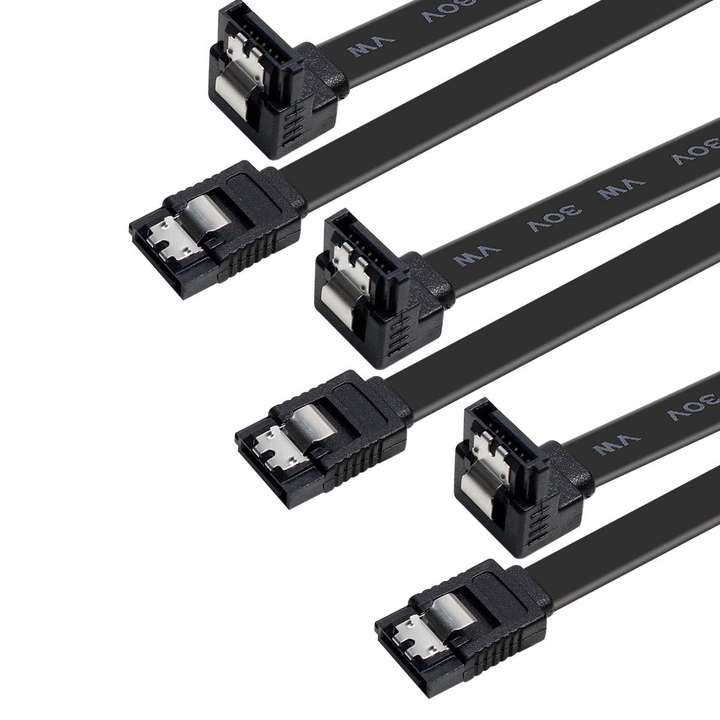 Customize SATA 3 Cable, SATA Cable III 6Gbps 90 Degree Right Angle with Locking Latch 45cm Affordable Wholesale Services
