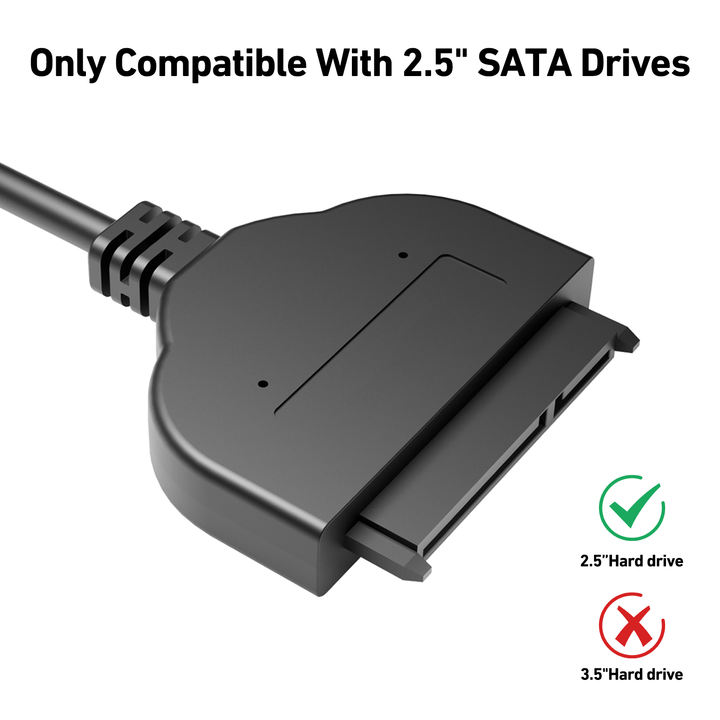 Customize SATA to USB Adapter Cable, USB 3.0/USB C to SATA III Hard Driver Adapter Compatible for 2.5 inch HDD and SSD