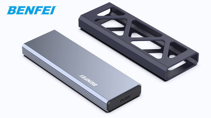 New Arrival BENFEI M.2 Nvme SATA Hard Drive Enclosure With TYPE-C Female Input Factory Direct Sales