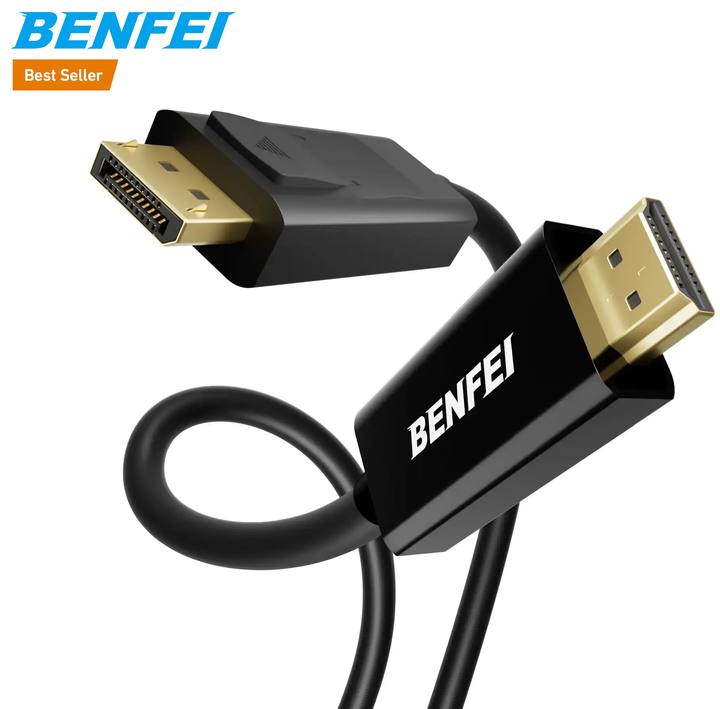 BENFEI 5 Pack DisplayPort to HDMI 6 Feet Cable Uni-Directional DP 1.2 Computer to HDMI 1.4 Screen Male to Male Adapter