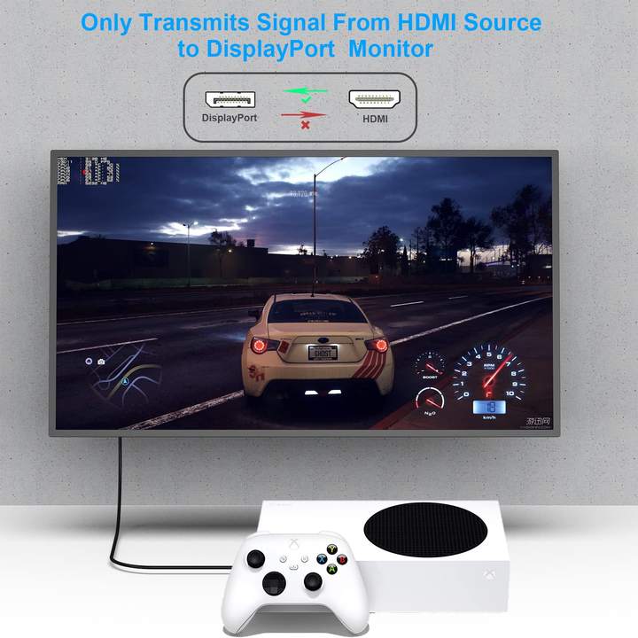 BENFEI HDMI to DisplayPort Cable, 1.8 Meter HDMI Source to DisplayPort Monitor Compatible with PC Graphics Card Laptop PS5 Factory Pricing Export