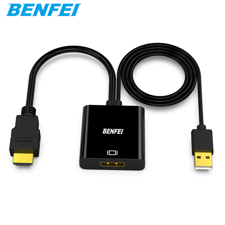 BENFEI  HDMI to DisplayPort, Uni-Directional HDMI (Source) to DisplayPort (Display) Adapter 4K@60Hz/2K@144Hz/1080P@165Hz