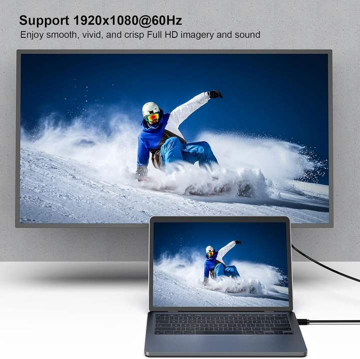 BENFEI MINI DisplayPort to HDMI Cable, 4.5 Meter 4K 30Hz Uni-Direction Cable Gold-Plated Cord for Laptop and Computer Bulk Supply