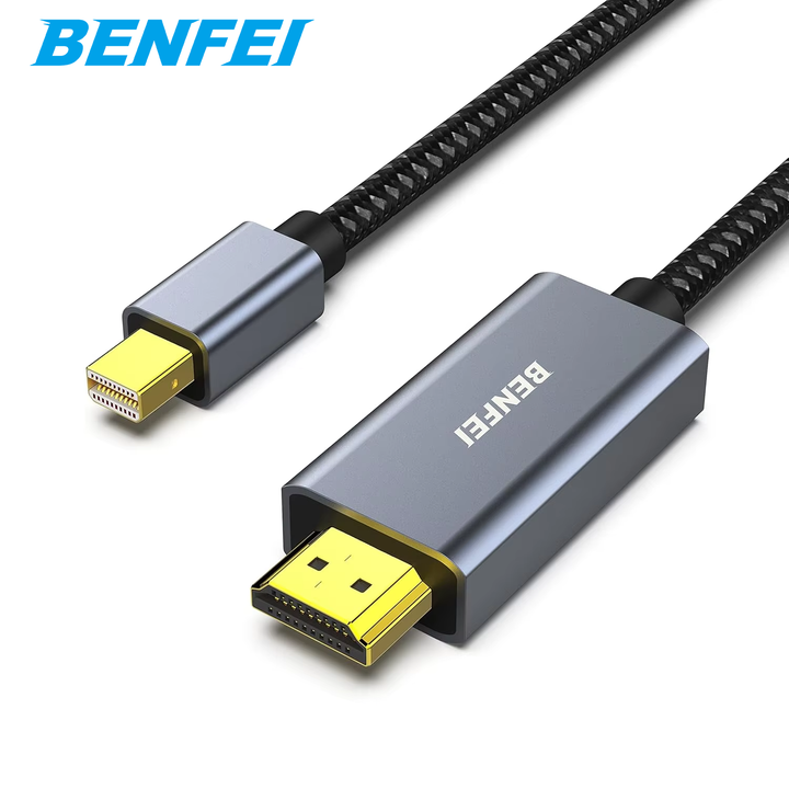 BENFEI Mini DisplayPort to HDMI 0.9 Meter Cable 4K@30Hz, Aluminum Shell, Nylon Braided China Manufacturing