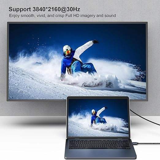 BENFEI Mini DisplayPort to HDMI 0.9 Meter Cable 4K@30Hz, Aluminum Shell, Nylon Braided China Manufacturing