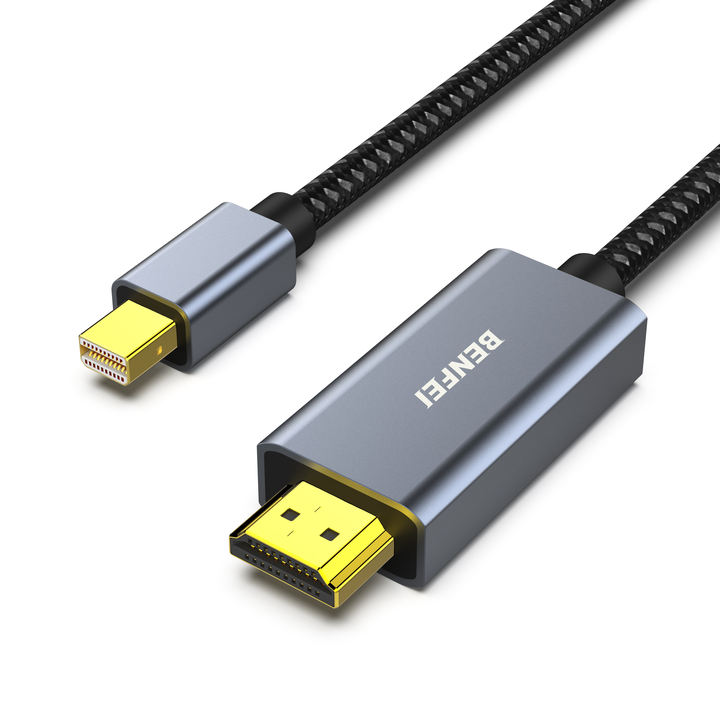 BENFEI Mini DisplayPort to HDMI 1.8 Meter Cable 4K@30Hz, Aluminum Shell, Nylon Braided Discount Wholesale Direct