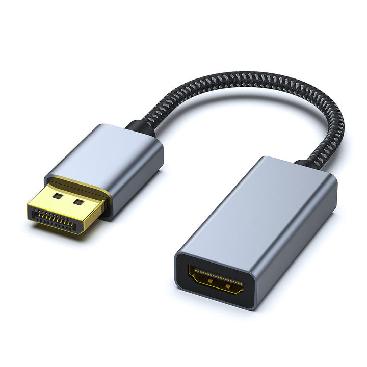 Customize 4K DisplayPort to HDMI Adapter Cable, (2K 60Hz, 1080p 120Hz) Uni-Directional Display Port to HDMI Monitor Converter China Factory Supply
