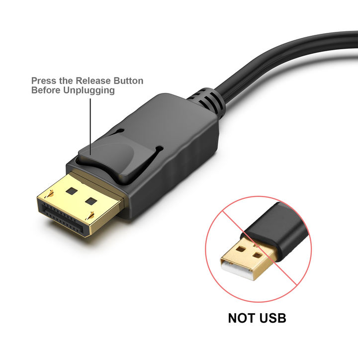 Customize  DisplayPort to HDMI Adapter, 4K 30Hz Gold-Plated DP Display Port to HDMI Adapter Male to Female Bulk Manufacturing Processing
