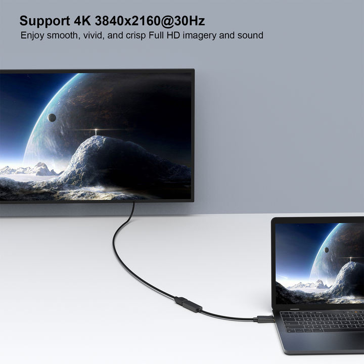 Customize  DisplayPort to HDMI Adapter, 4K 30Hz Gold-Plated DP Display Port to HDMI Adapter Male to Female Bulk Manufacturing Processing