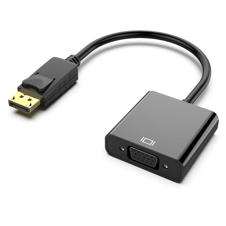 Customize DisplayPort to VGA, Gold-Plated DP to VGA Adapter Male to Female Compatible for Laptop or PC