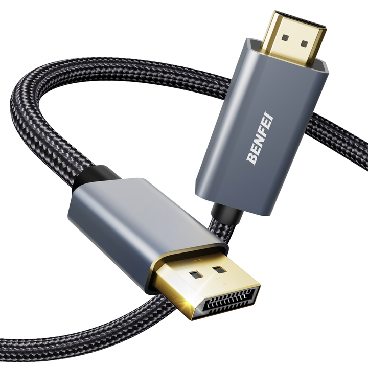DisplayPort to HDMI 0.9 Meter Cable, Aluminum Case Nylon Cable, Uni-Directional DP to HDMI Cable Industrial Bulk Supply