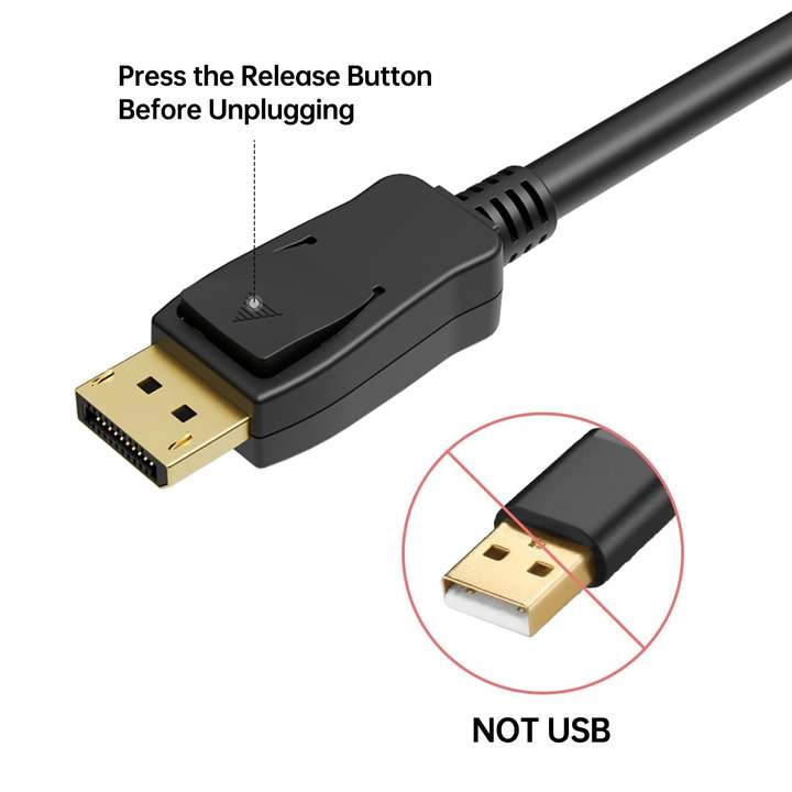 DisplayPort to HDMI Cable, 1.8 Meter 4K 30Hz Uni-Direction Cable Gold-Plated Cord for Laptop and Computer Efficient Manufacturing Outlet