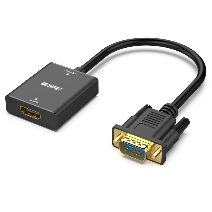 BENFEI HDMI to VGA, Uni-Directional HDMI Computer to VGA Monitor Adapter (Female to Male) with 3.5mm Audio Jack China Wholesale Factory Outlet