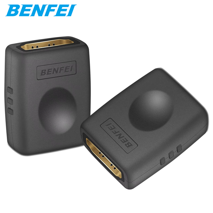 BENFEI New HDMI Female To Female Coupler Extender Adapter Connector Gold Plated, 4K HDMI Coupler, 2 Pack.