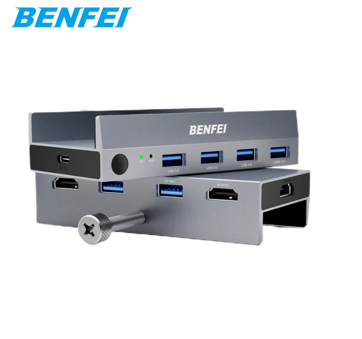 BENFEI USB 3.0 HDMI KVM Switch(8K@60Hz) with 4 USB 3.0 Ports for 2 Computers Sharing Monitor Keyboard Mouse Large Order Wholesale