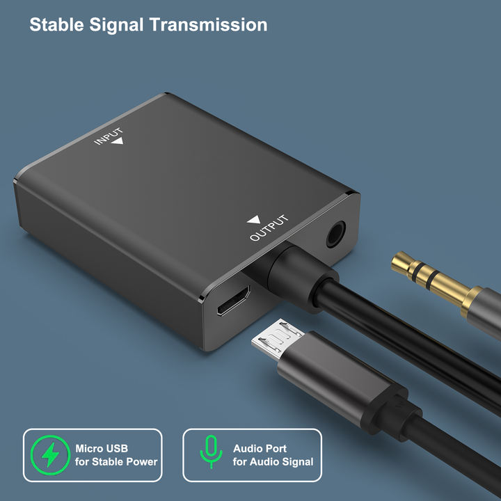 Customize  HDMI to VGA, Uni-Directional HDMI Computer to VGA Monitor Adapter (Female to Male) with 3.5mm Audio Global Wholesale Market