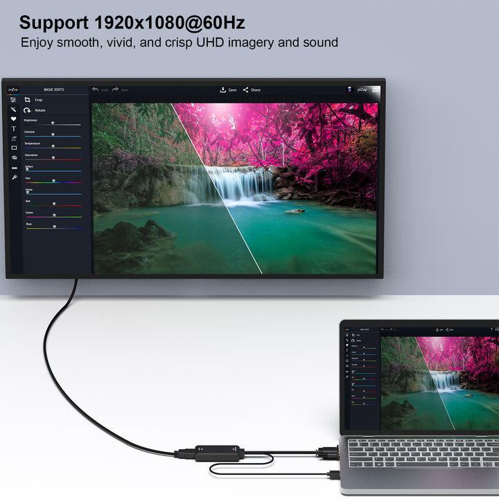 Customize VGA to HDMI Adapter, 1080P Converter with Audio from Computer/Laptop VGA Source to HDMI TV/Monitor Wholesale B2B Pricing Outlet