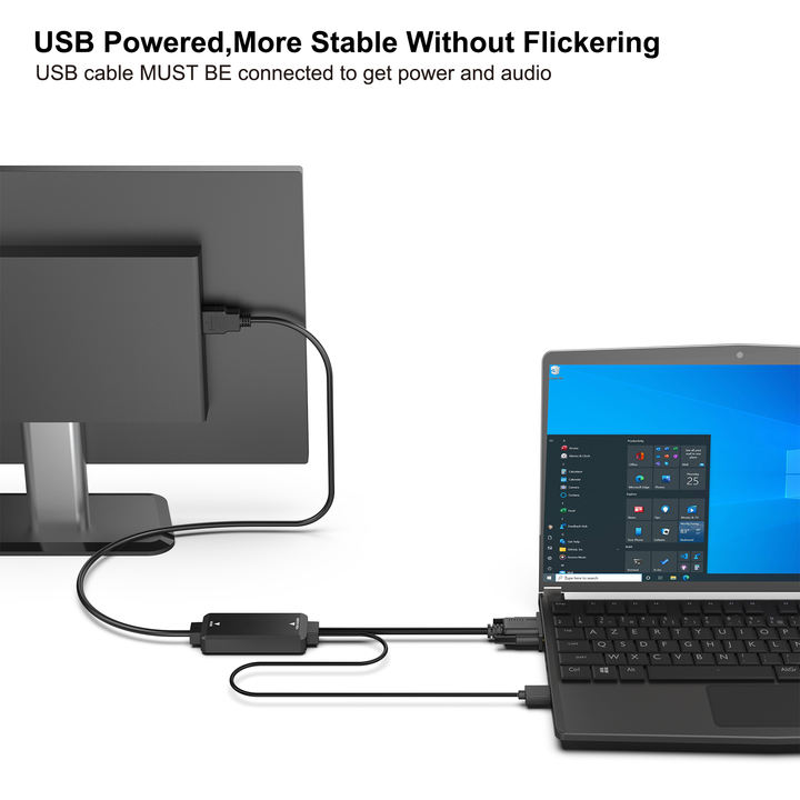 Customize  VGA to HDMI Cable with Audio 1.8 Meter 1080P Cable from VGA Computer Laptop to HDMI Monitor TV Not Bidirectional Discounted Bulk Pricing