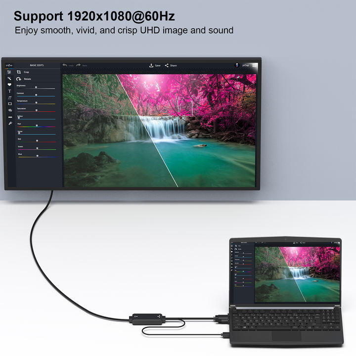 Customize  VGA to HDMI Cable with Audio 1.8 Meter 1080P Cable from VGA Computer Laptop to HDMI Monitor TV Not Bidirectional Discounted Bulk Pricing